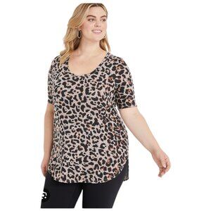 Maurices Plus Size 24/7 Flawless Leopard Tunic Top